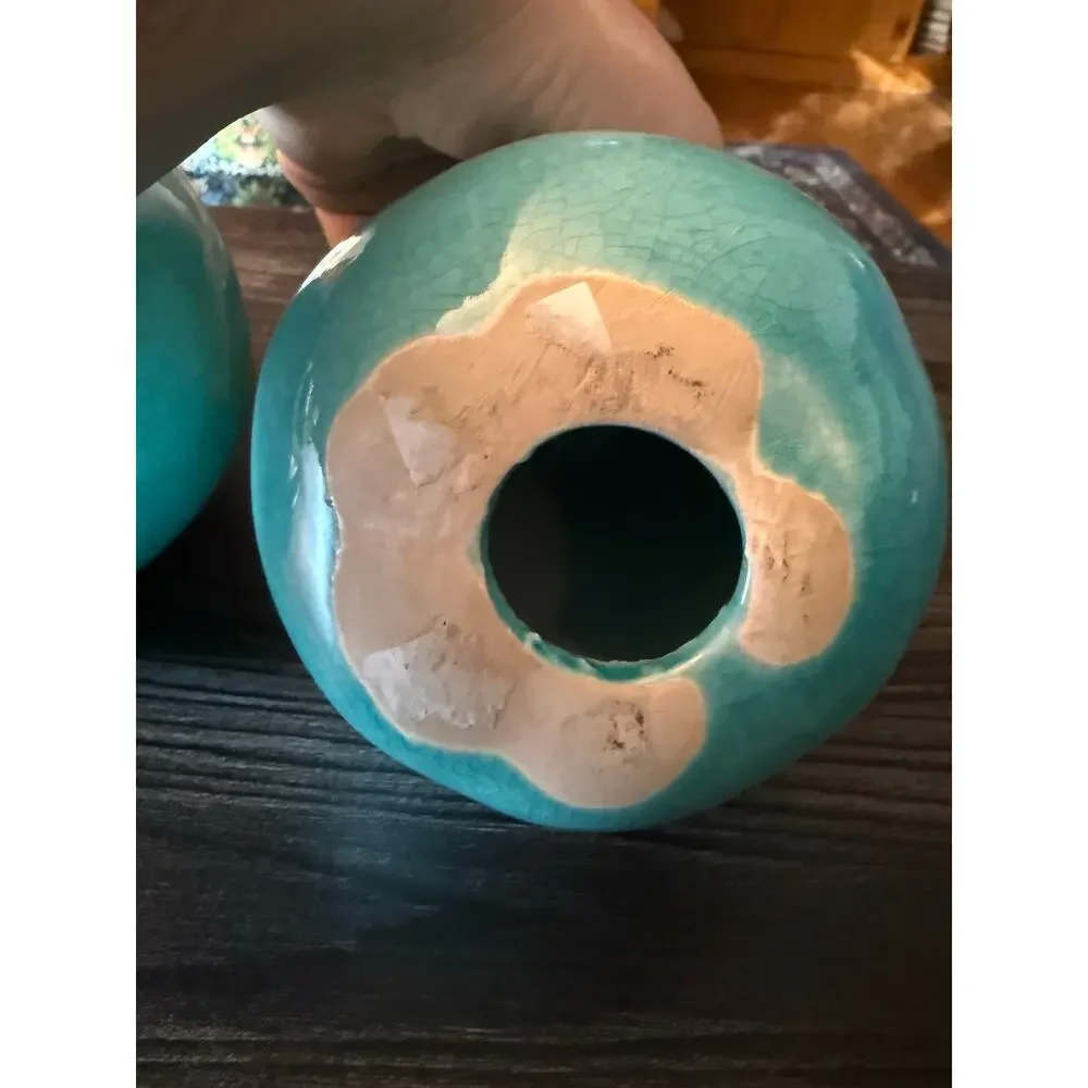 Cracked Egg Blue Ceramic Home Decor Pears